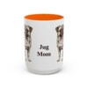 15oz Jug Dog Mom Mug, Orange, front view