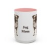 15oz Jug Dog Mom Mug, Pink, front view