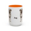 15oz Jug Mug, Orange, front view