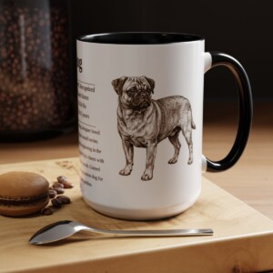 15oz Jug Mug, Black, lifestyle photo