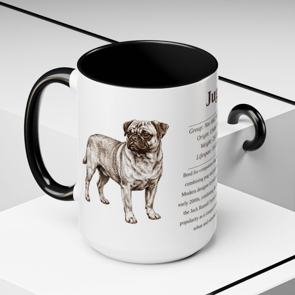 15oz Jug Mug, Black, lifestyle photo