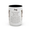 15oz Jug Mug, Black, front view