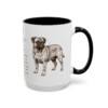 15oz Jug Mug, Black, right side view