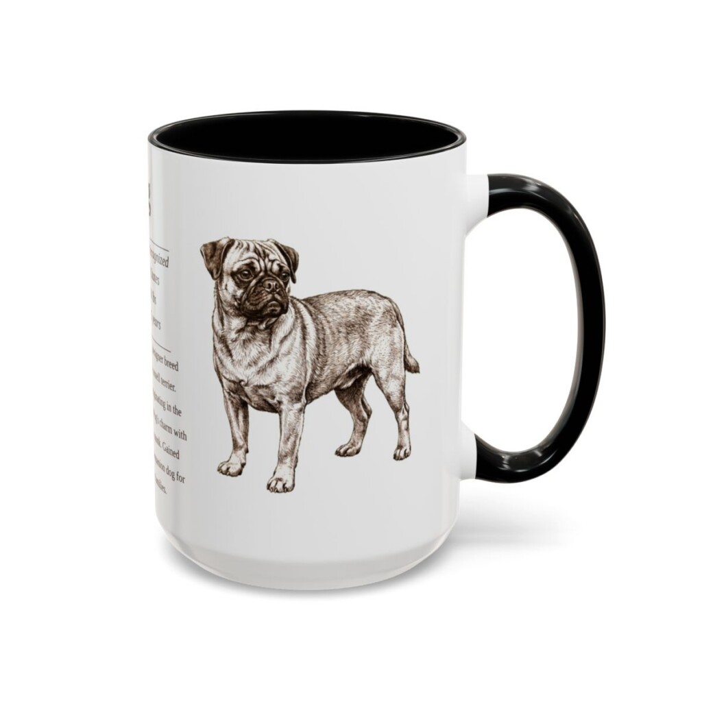 15oz Jug Mug, Black, right side view