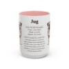 15oz Jug Mug, Pink, front view