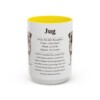 15oz Jug Mug, Yellow, front view