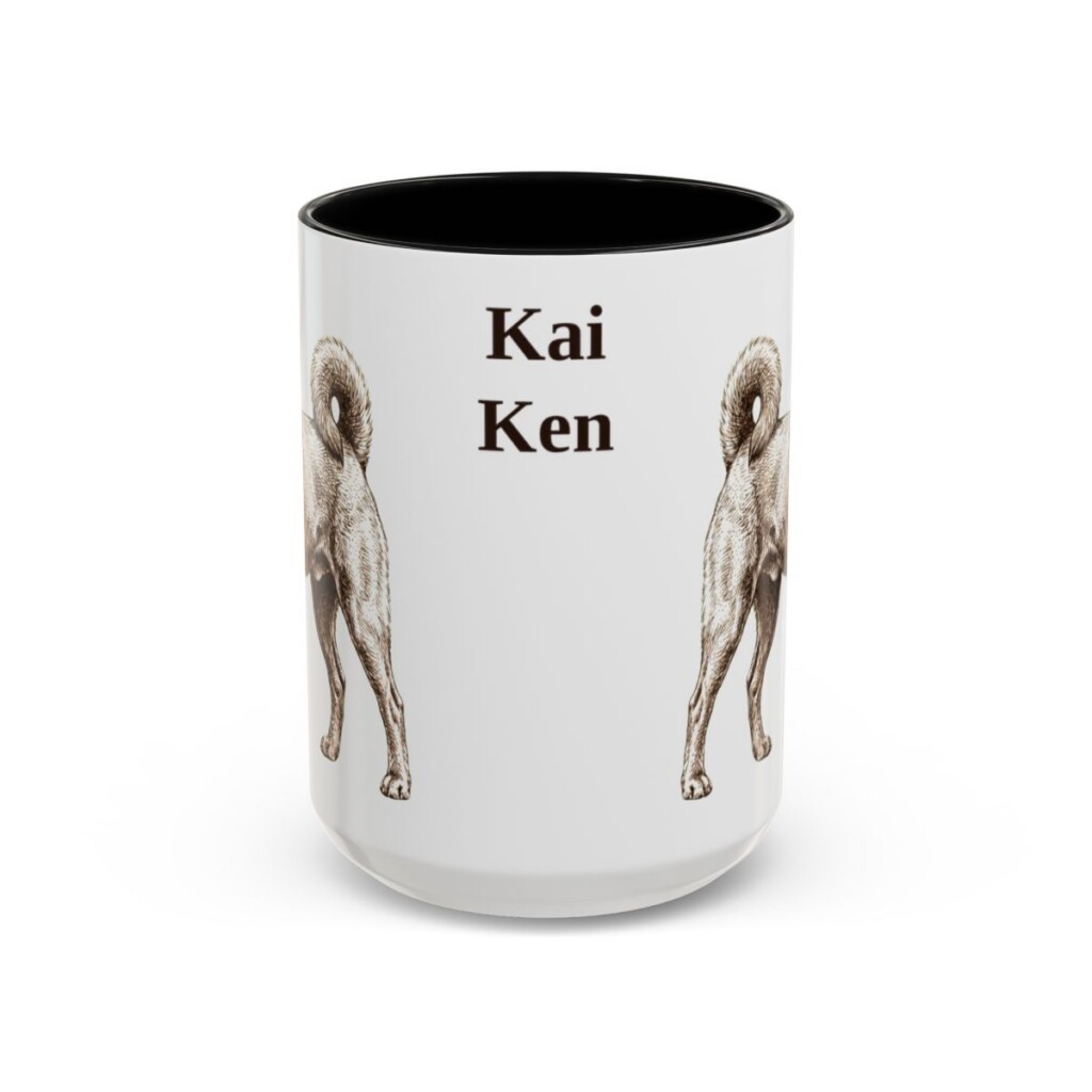 15oz Kai Ken Mug, Black, front view