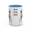 15oz Kai Ken Dog Dad Mug, Light Blue, front view