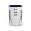 15oz Kai Ken Dog Dad Mug, Navy, front view