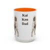 15oz Kai Ken Dog Dad Mug, Orange, front view