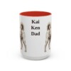 15oz Kai Ken Dog Dad Mug, Red, front view