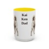 15oz Kai Ken Dog Dad Mug, Yellow, front view