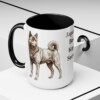 15oz Funny Kai Ken Mug, Black, lifestyle photo