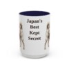 15oz Funny Kai Ken Mug, Navy, front view