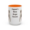 15oz Funny Kai Ken Mug, Orange, front view