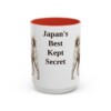 15oz Funny Kai Ken Mug, Red, front view