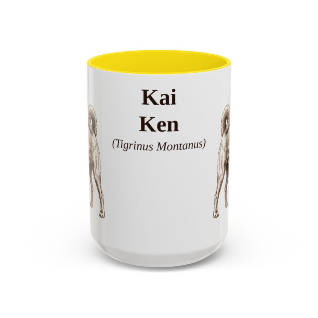15oz-kai-ken-mug-latin-yellow 15oz Kai Ken Latin Mug, Yellow, front view