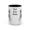 15oz Kai Ken Dog Mom Mug, Black, front view