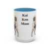 15oz Kai Ken Dog Mom Mug, Light Blue, front view
