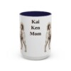 15oz Kai Ken Dog Mom Mug, Navy, front view