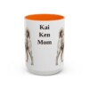 15oz Kai Ken Dog Mom Mug, Orange, front view