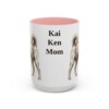 15oz Kai Ken Dog Mom Mug, Pink, front view