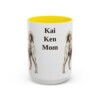 15oz Kai Ken Dog Mom Mug, Yellow, front view