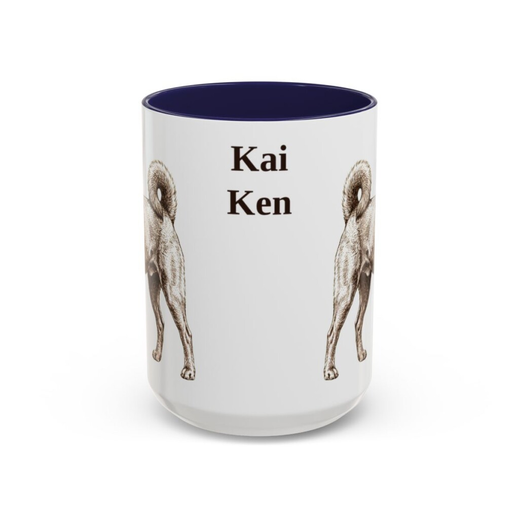 15oz Kai Ken Mug, Navy, front view
