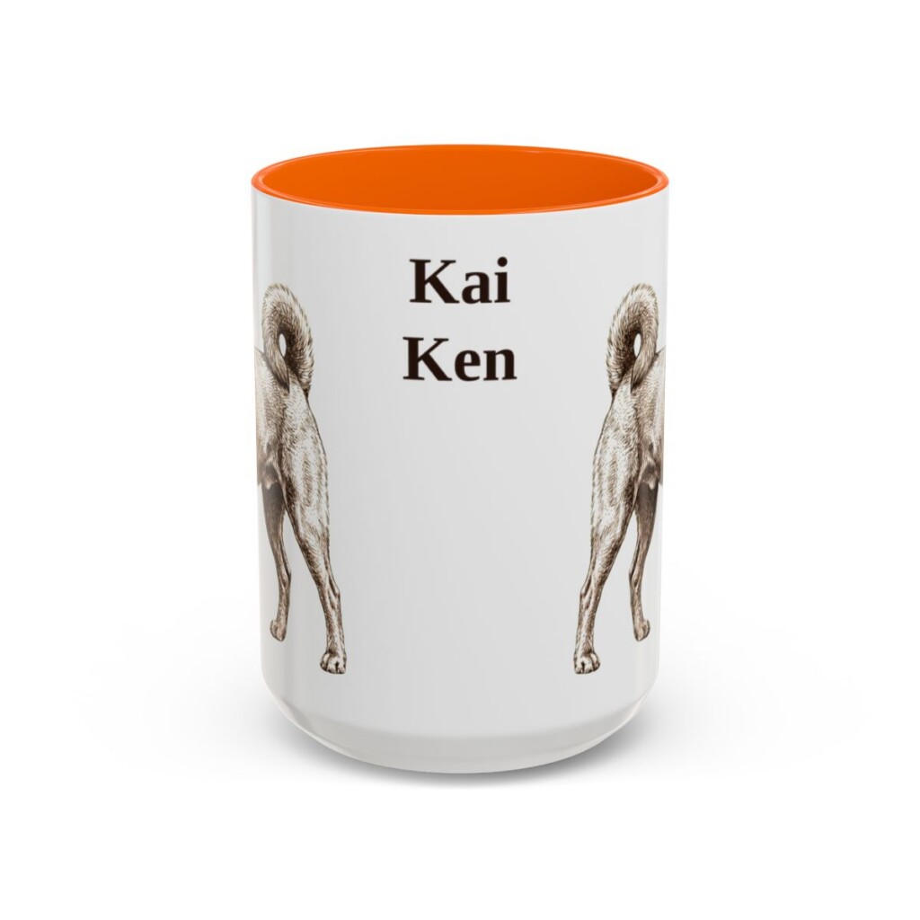 15oz Kai Ken Mug, Orange, front view