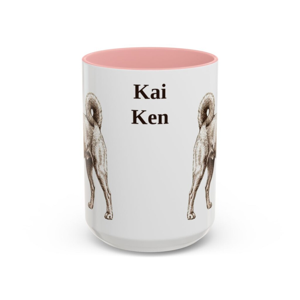 15oz Kai Ken Mug, Pink, front view