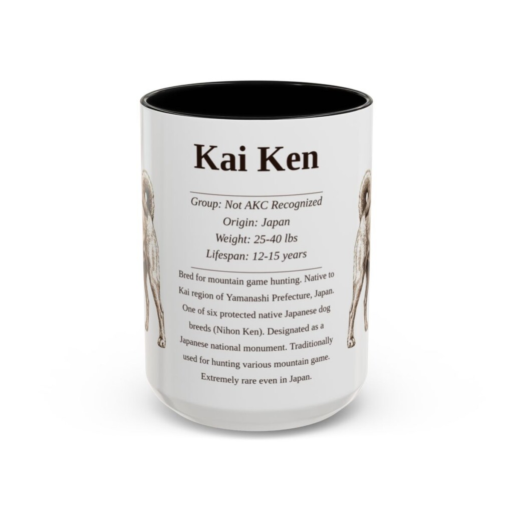 15oz Kai Ken Mug, Black, front view