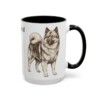 15oz-keeshond-mug-black-right 15oz Keeshond Mug, Black, right side view