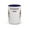 15oz Keeshond Dog Dad Mug, Navy, front view