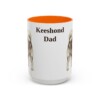 15oz Keeshond Dog Dad Mug, Orange, front view