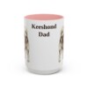 15oz Keeshond Dog Dad Mug, Pink, front view