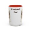 15oz Keeshond Dog Dad Mug, Red, front view