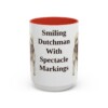 15oz Funny Keeshond Mug, Red, front view