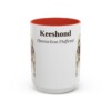 15oz Keeshond Latin Mug, Red, front view