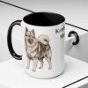 15oz Keeshond Dog Mom Mug, Black, lifestyle photo
