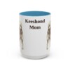 15oz Keeshond Dog Mom Mug, Light Blue, front view
