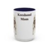 15oz Keeshond Dog Mom Mug, Navy, front view