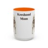 15oz Keeshond Dog Mom Mug, Orange, front view