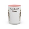 15oz Keeshond Dog Mom Mug, Pink, front view