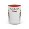 15oz Keeshond Dog Mom Mug, Red, front view