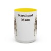 15oz Keeshond Dog Mom Mug, Yellow, front view