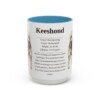 15oz Keeshond Mug, Light Blue, front view