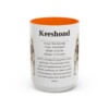 15oz Keeshond Mug, Orange, front view