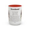 15oz Keeshond Mug, Red, front view