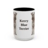 15oz Kerry Blue Terrier Mug, Black, front view