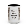 15oz Kerry Blue Terrier Dog Dad Mug, Black, front view